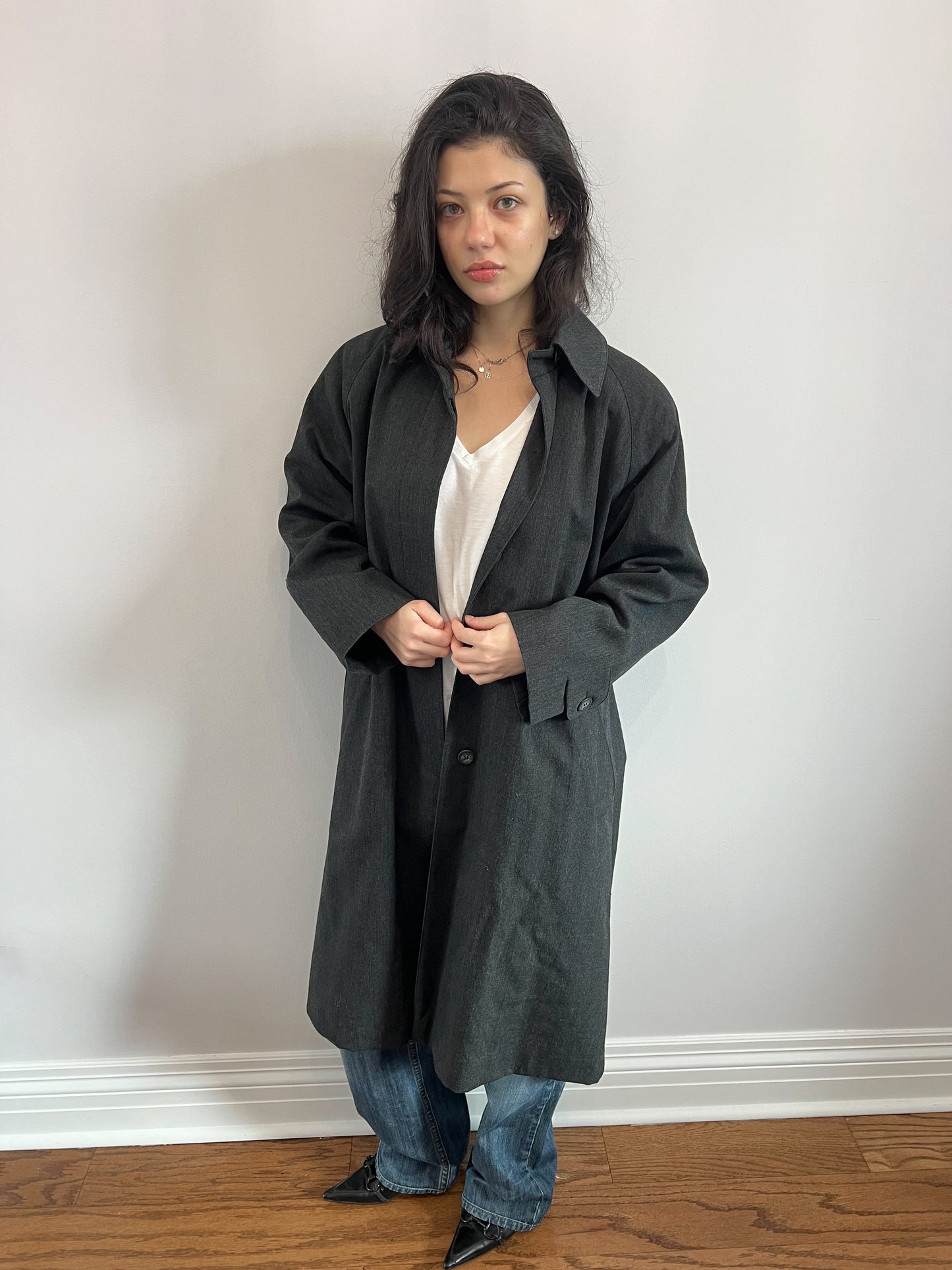 Grey Wool Overcoat
