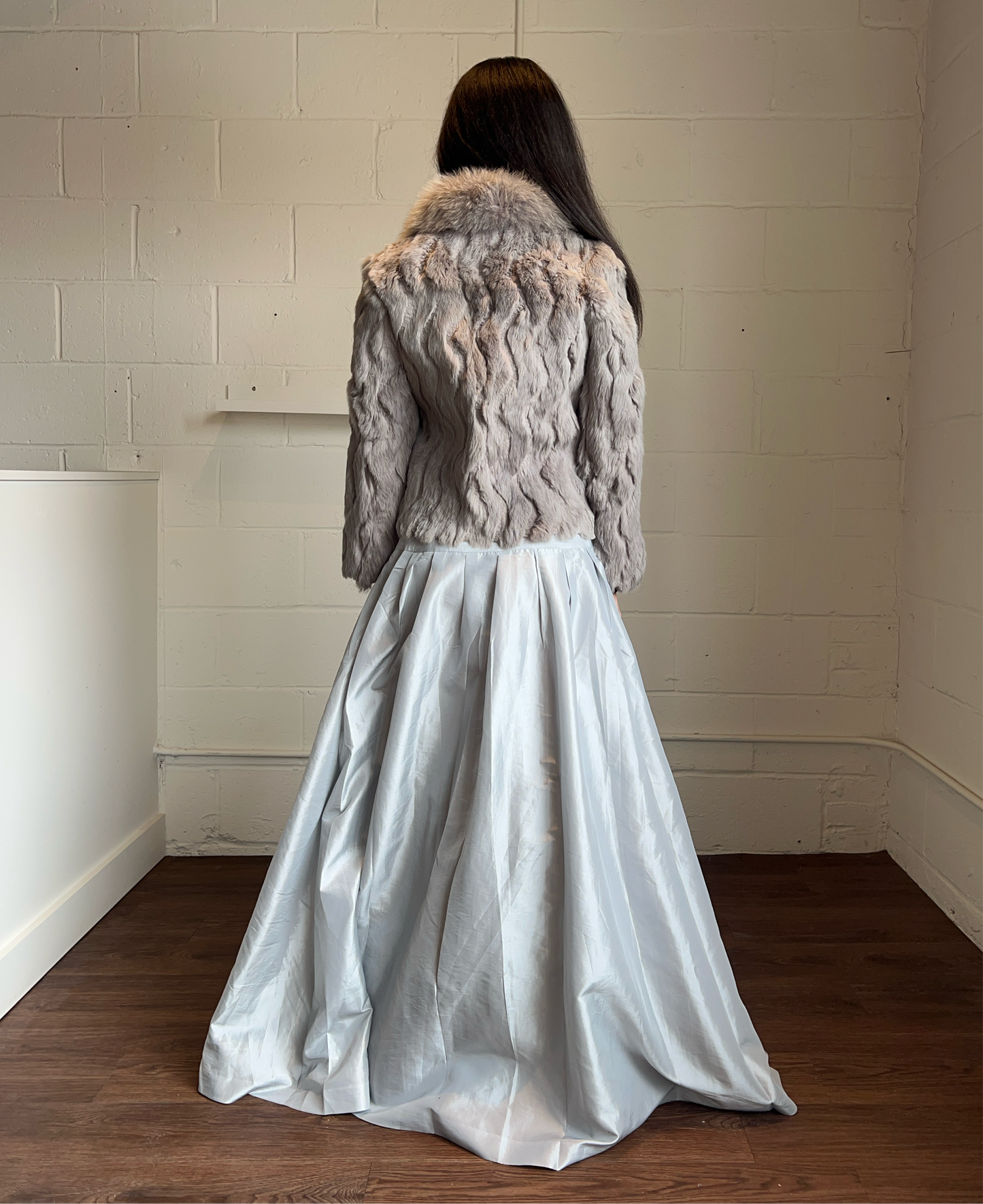 Silver Full Length Skirt