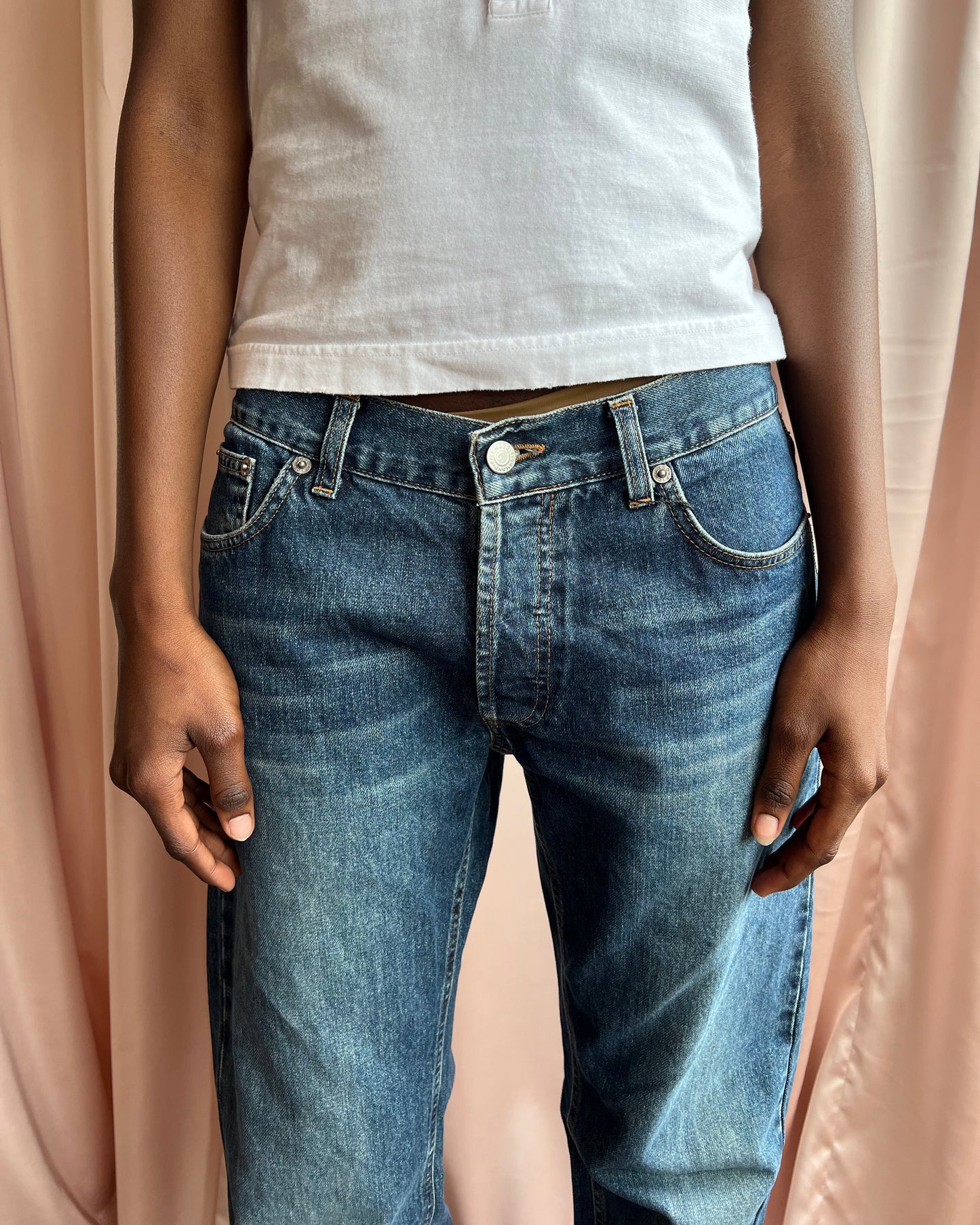 Richmond Denim Orange Spell Out Jeans