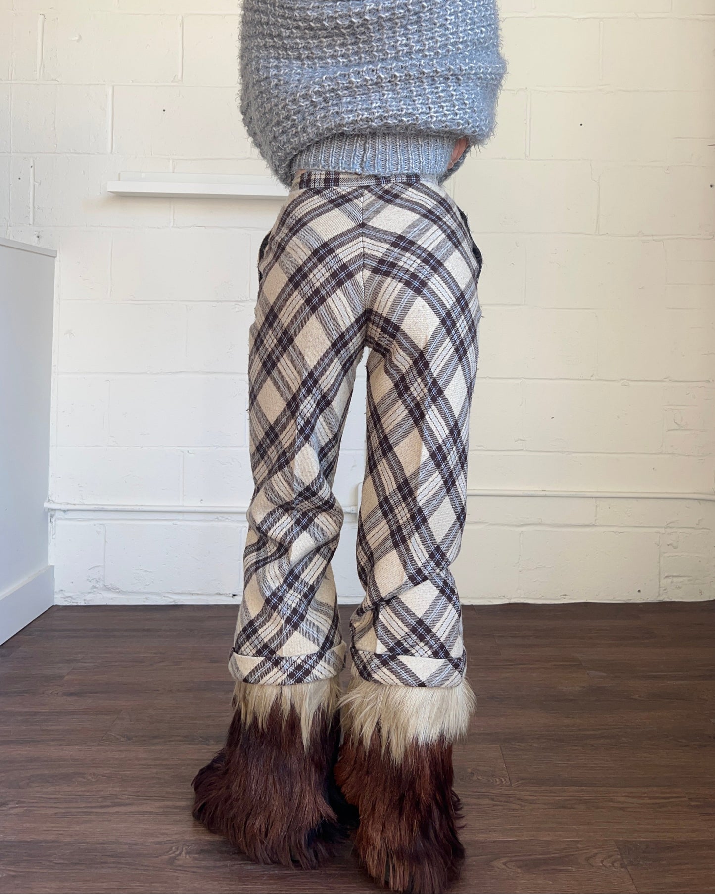 Alexander McQueen F/W 2000 Plaid Wool Trousers