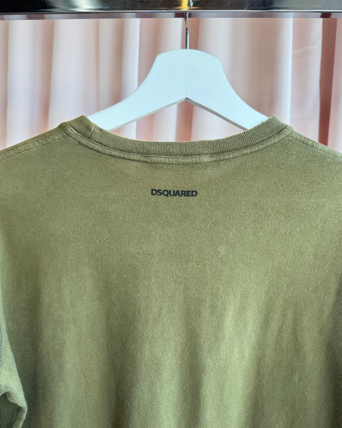 Dsquared² F/W 2005 "Che Jesus" Olive Long Sleeve T-Shirt