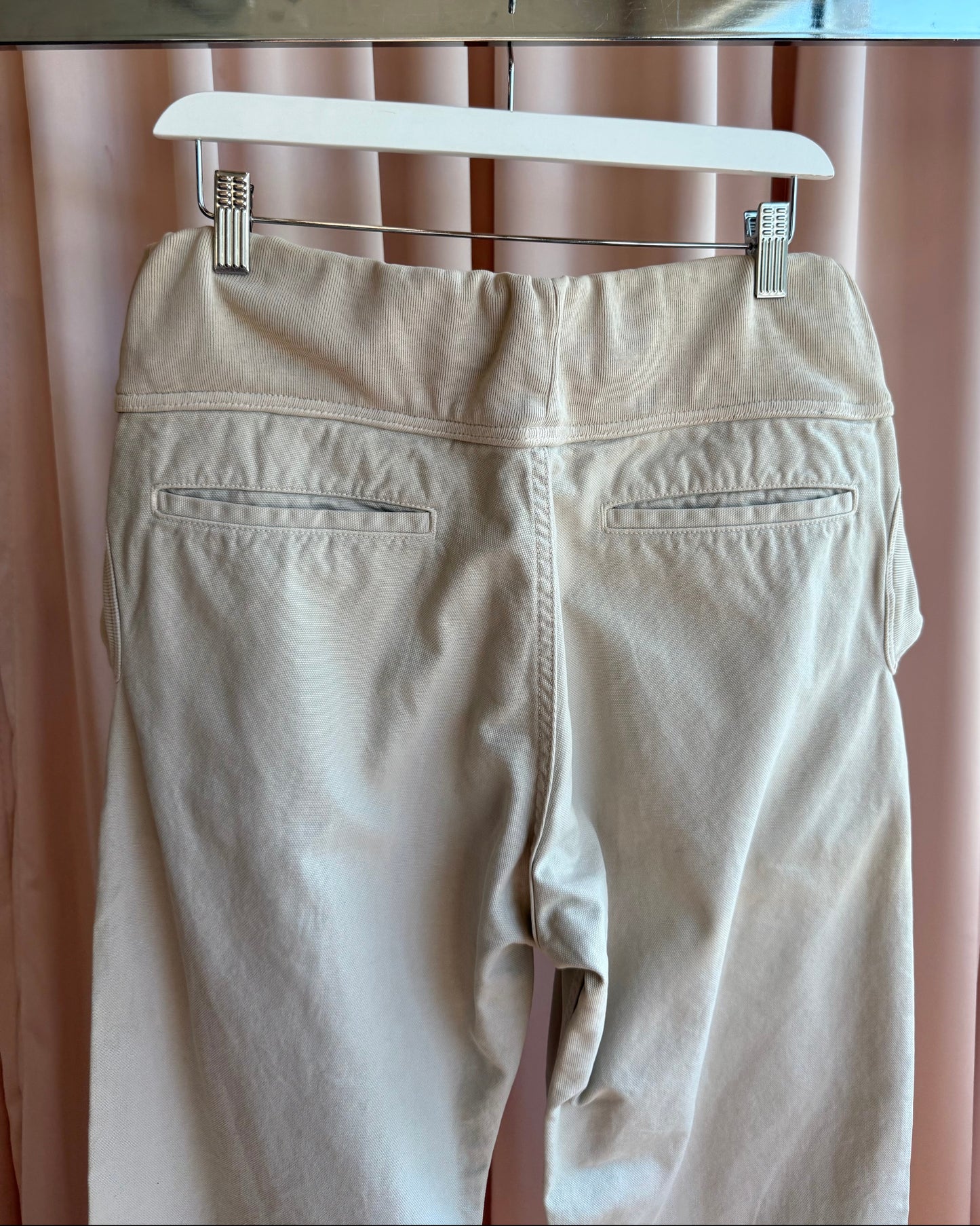 Kapital Cream Cotton Drawstring Wide Leg Pants