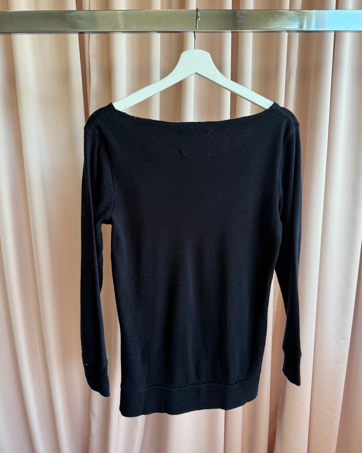 Japanese Brand "Come Into Action" Graphic Black Sweatshirt