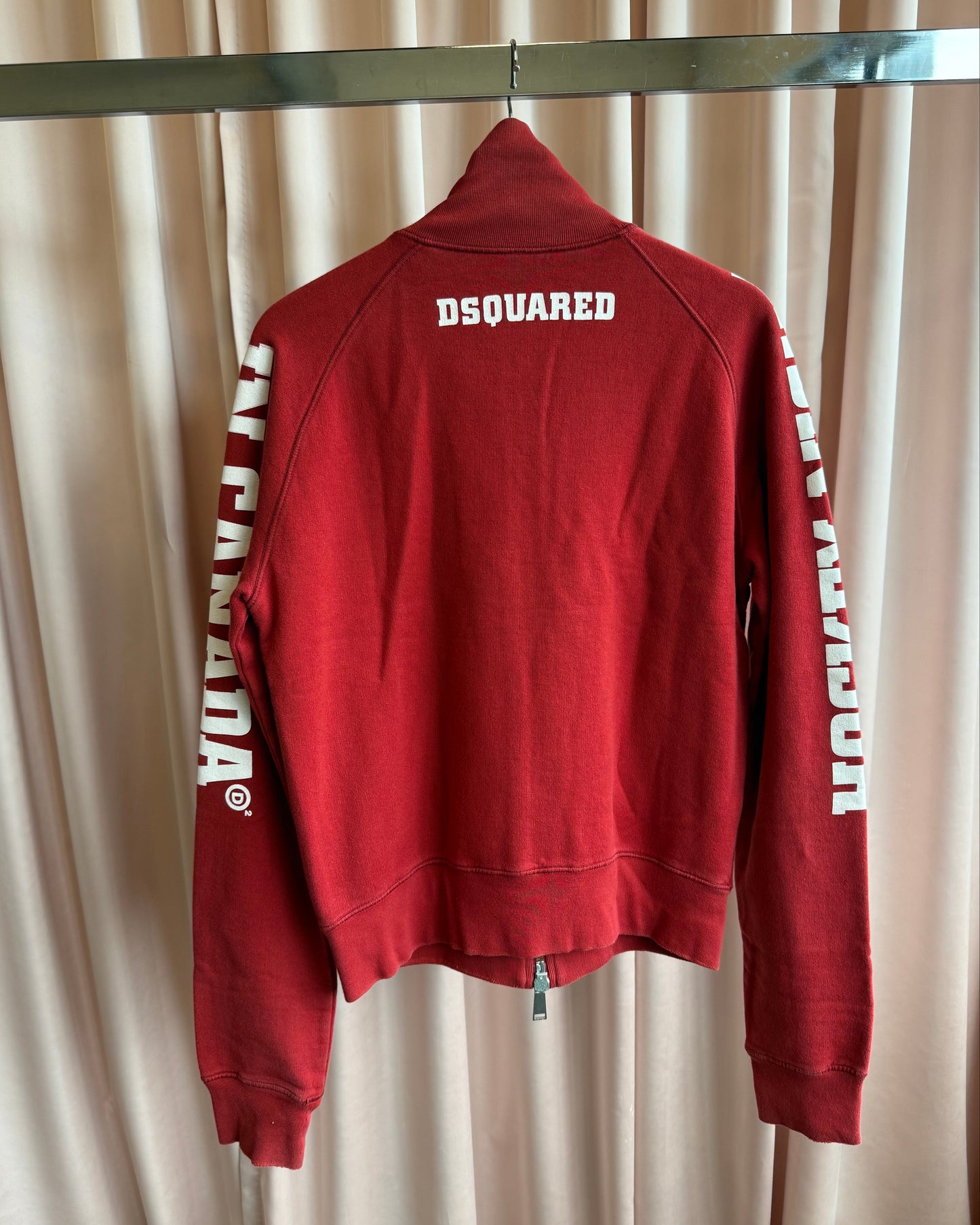 Dsquared² F/W 2004 “Hockey Night" Red Zip Up Sweatshirt