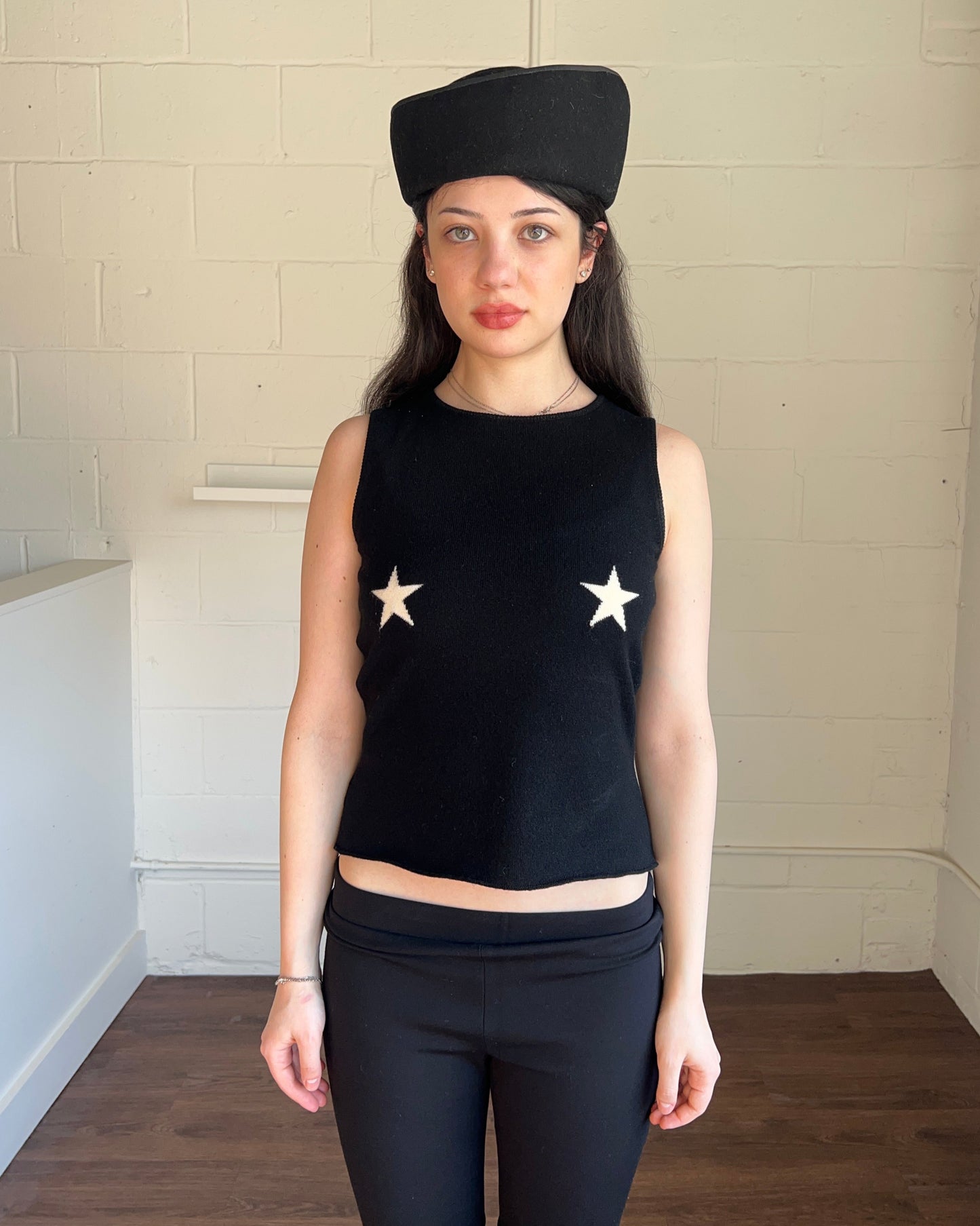 French Designer Cashmere Star Vest