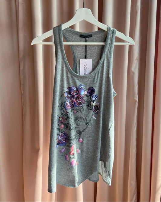 Alexander McQueen 2010 Floral Skull Tank Top