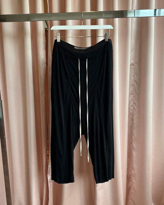 Rick Owens Lilies Black Drop Crotch Joggers