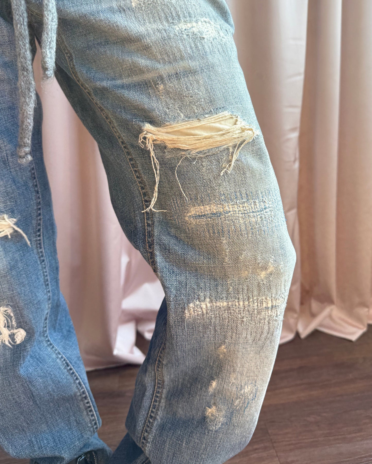 Dolce & Gabbana Distressed Light Wash Denim