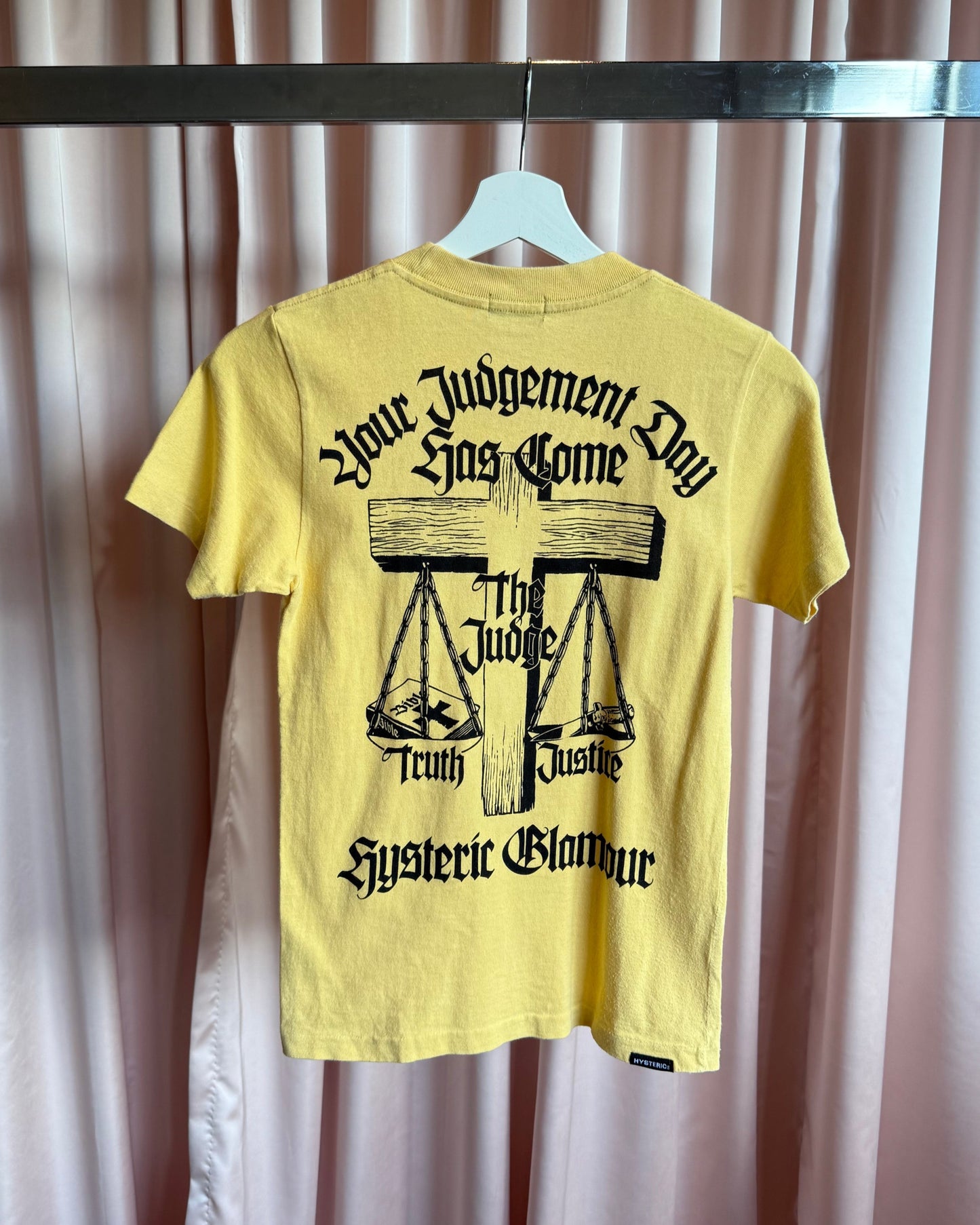 Hysteric Glamour “Judgement Day” Baby Yellow Graphic T-Shirt