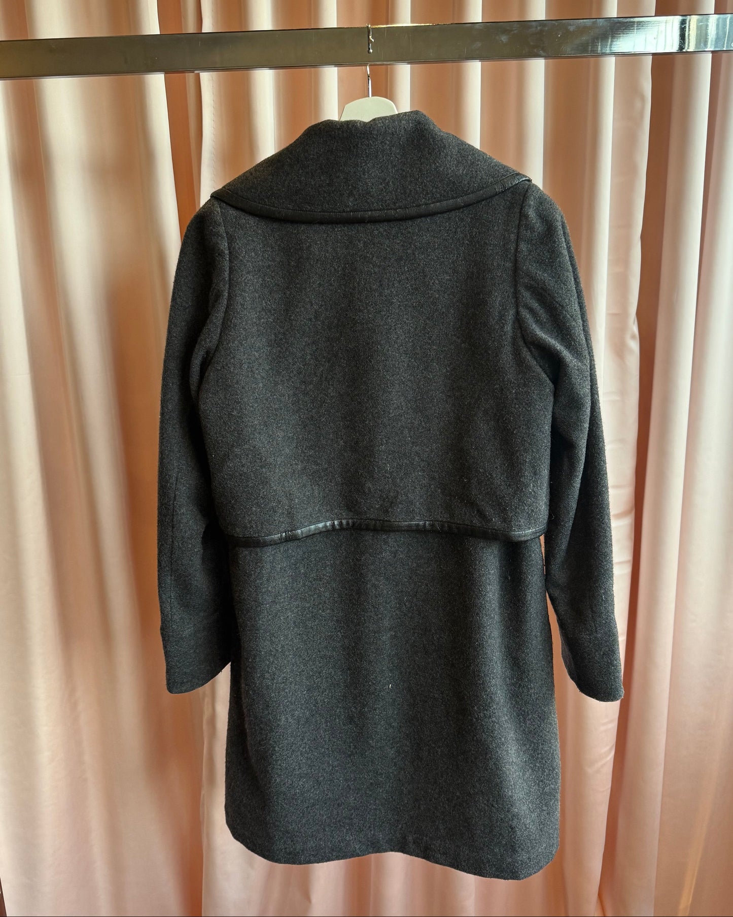 Tsumori Chisato Charcoal Grey Wool Overcoat