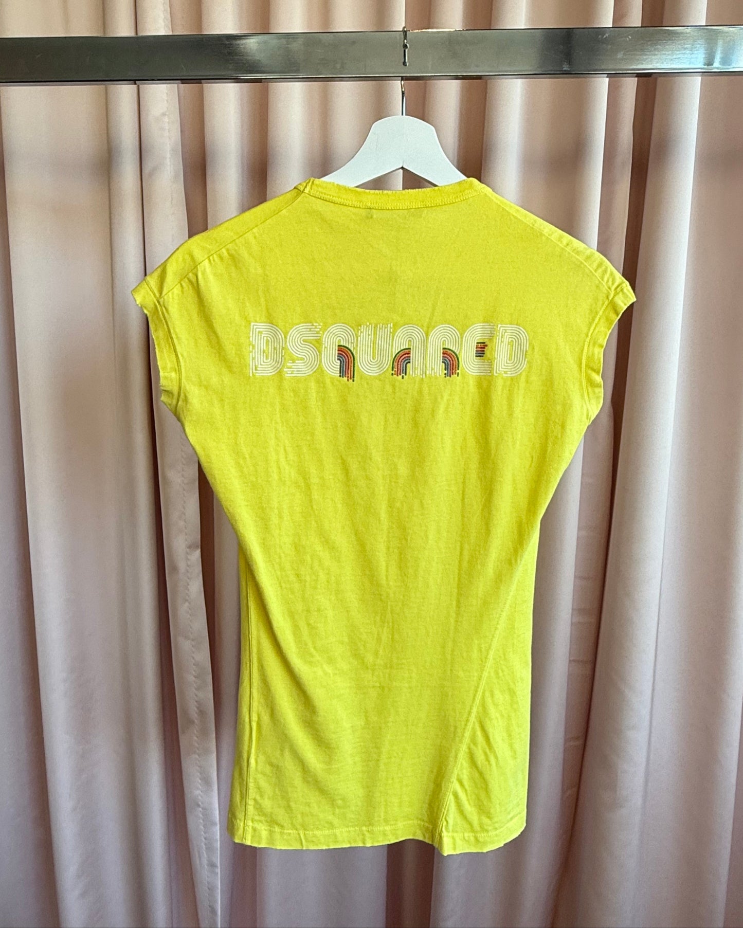 Dsquared² S/S 2008 Rainbow Logo Yellow Top