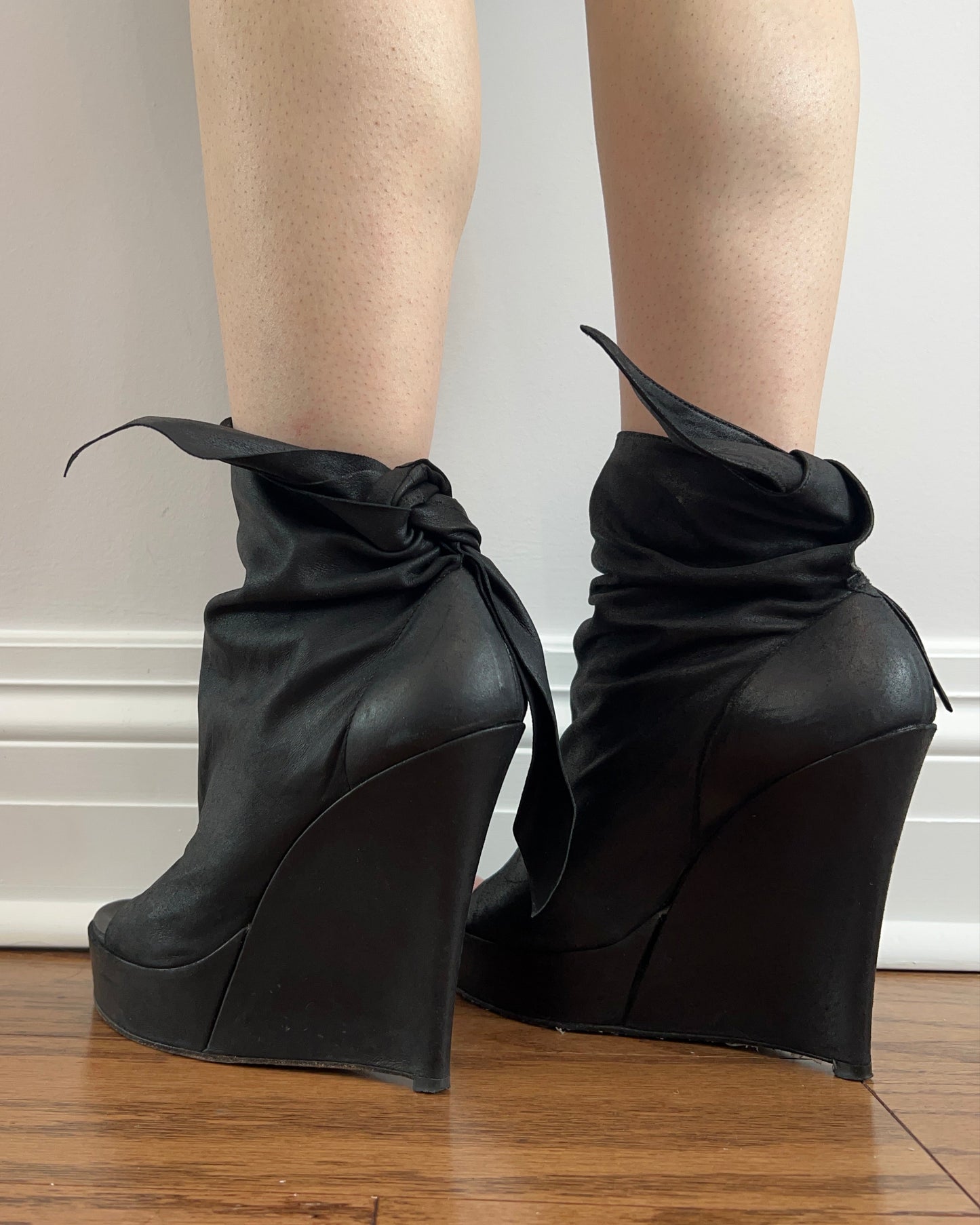 A. F. Vandevorst SAMPLE Peep Toe Wedges