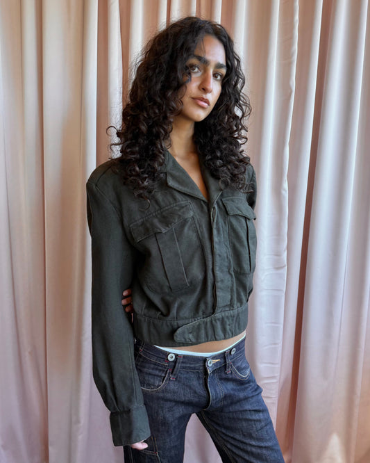 1960's Belgian Army Cropped Military Jacket