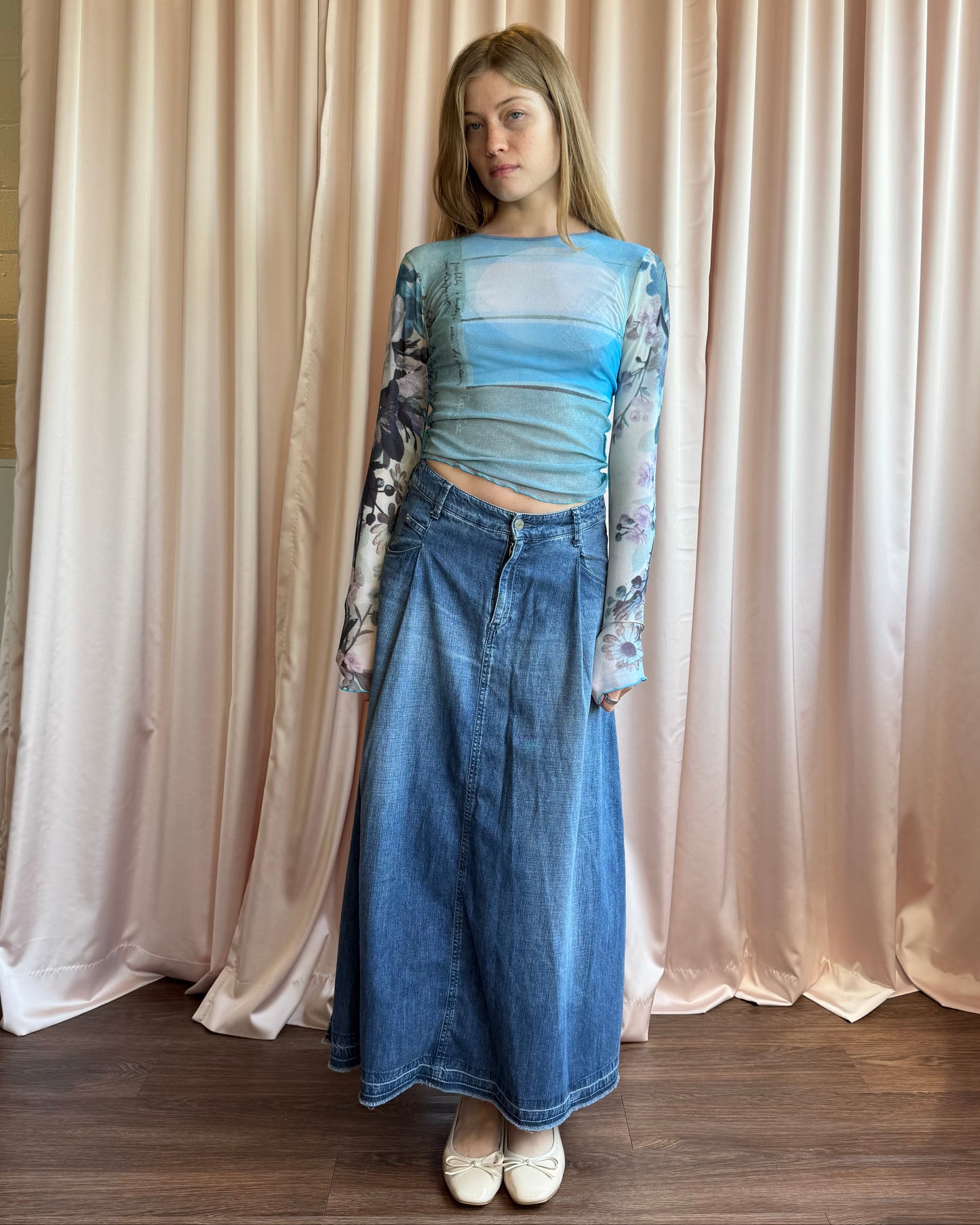 Hysteric Glamour Denim Maxi Skirt