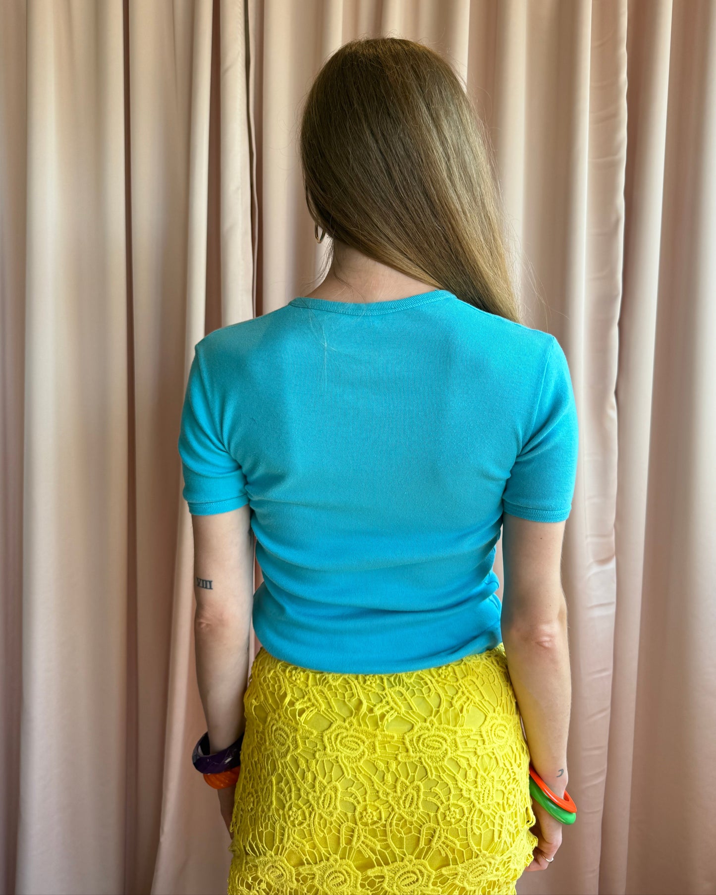 Emilio Pucci 1970’s Vintage Blue Logo T-Shirt