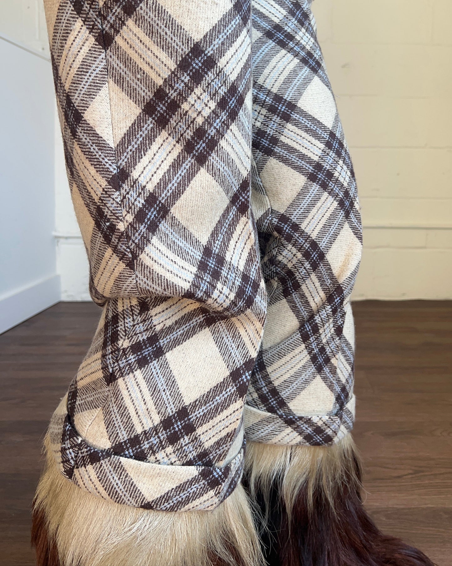 Alexander McQueen F/W 2000 Plaid Wool Trousers