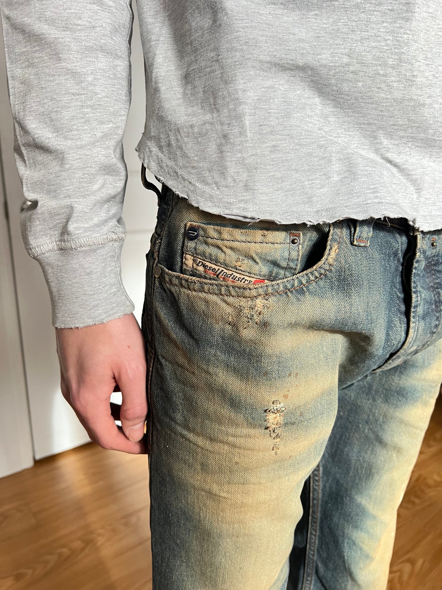 Diesel Paint Splatter Mud Wash Denim