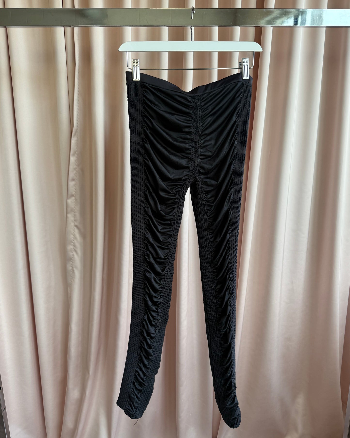Australian Brand Black Stretchy Shirred Leggings
