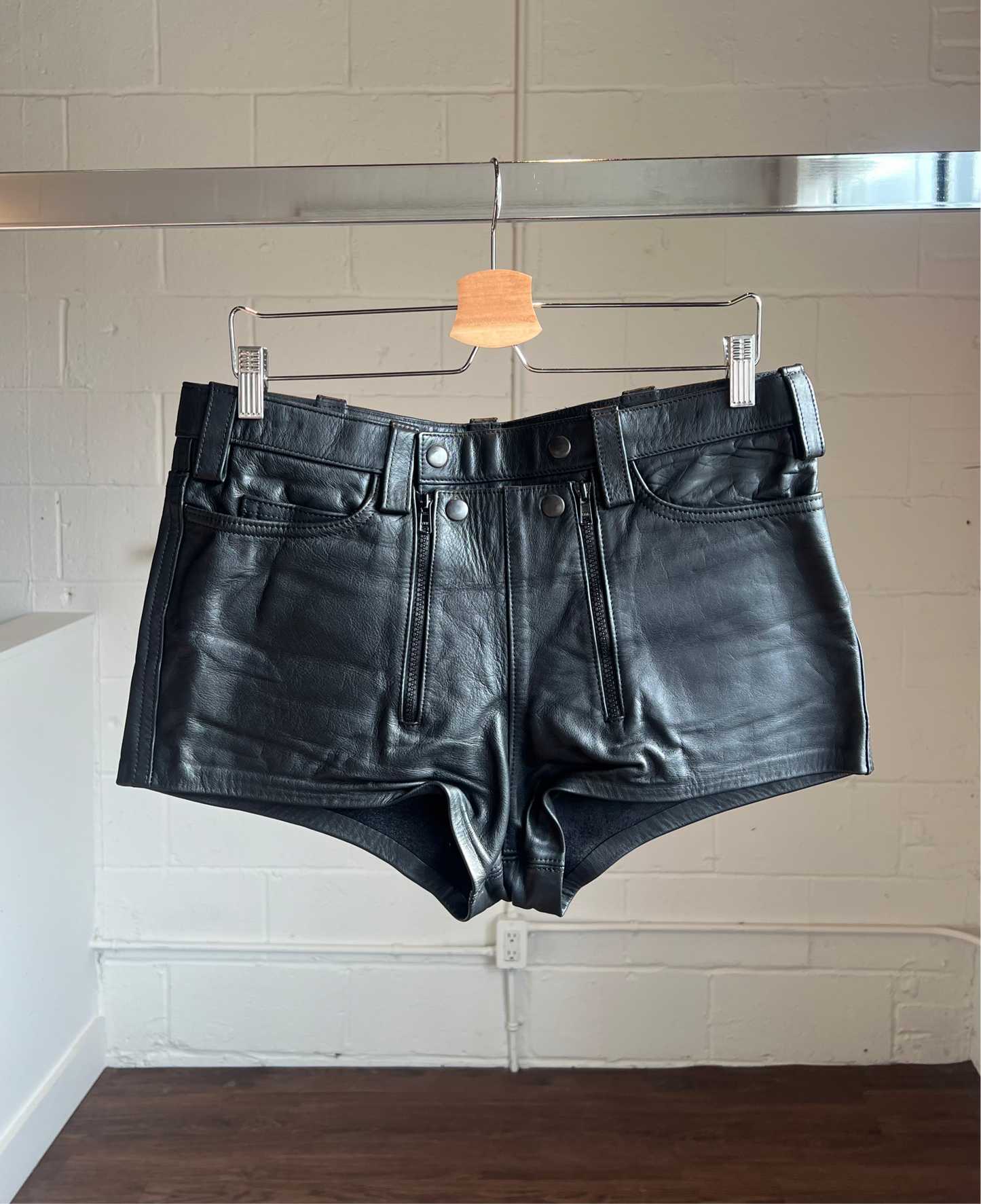 Leather Micro Shorts