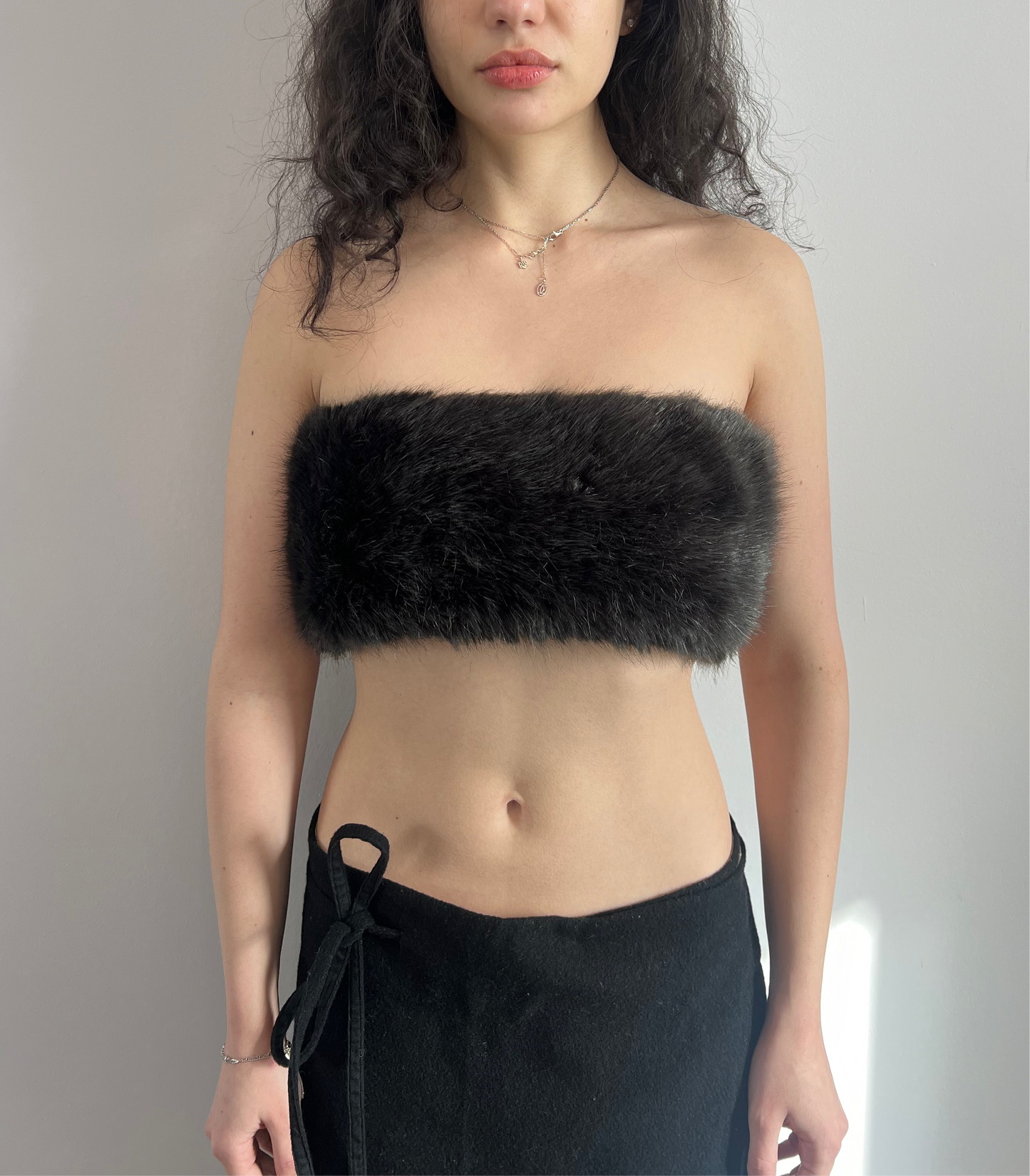 Faux Fur Headband/Bandeau Top