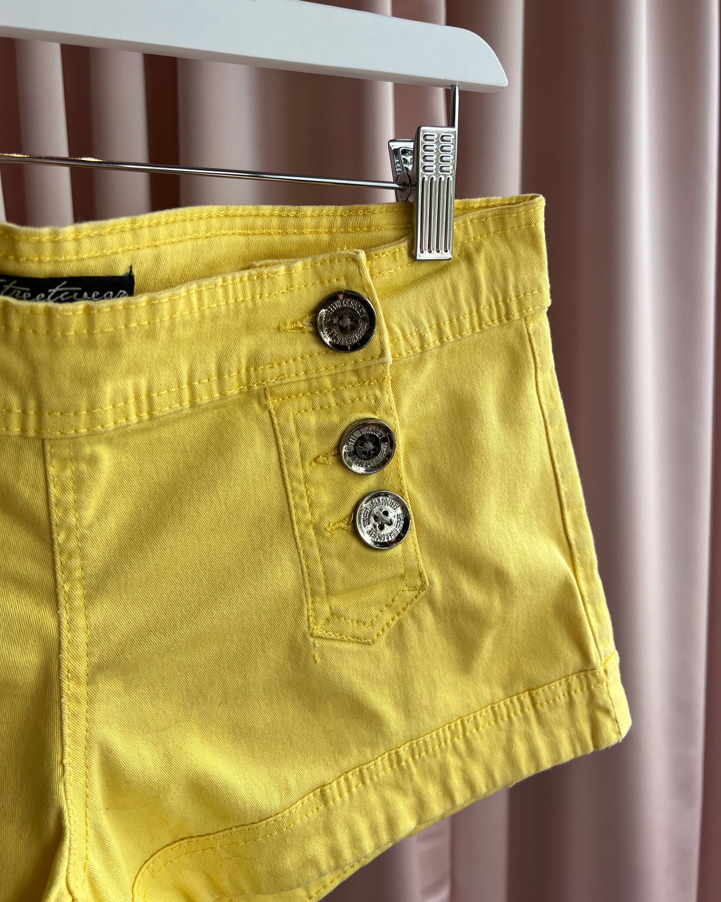 Yellow Low Rise Sailor Shorts