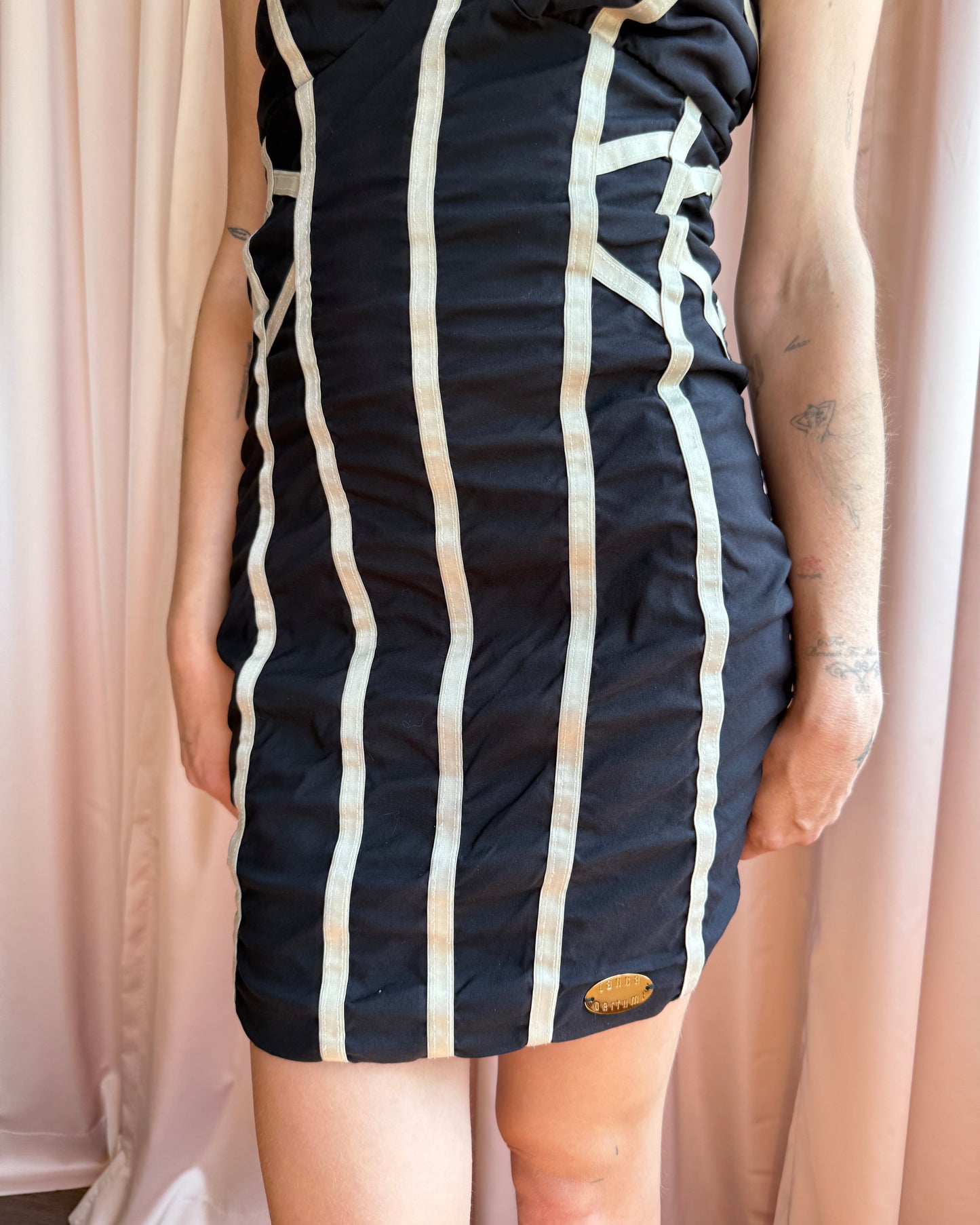 Brazilian Brand Caged Bustier Mini Dress