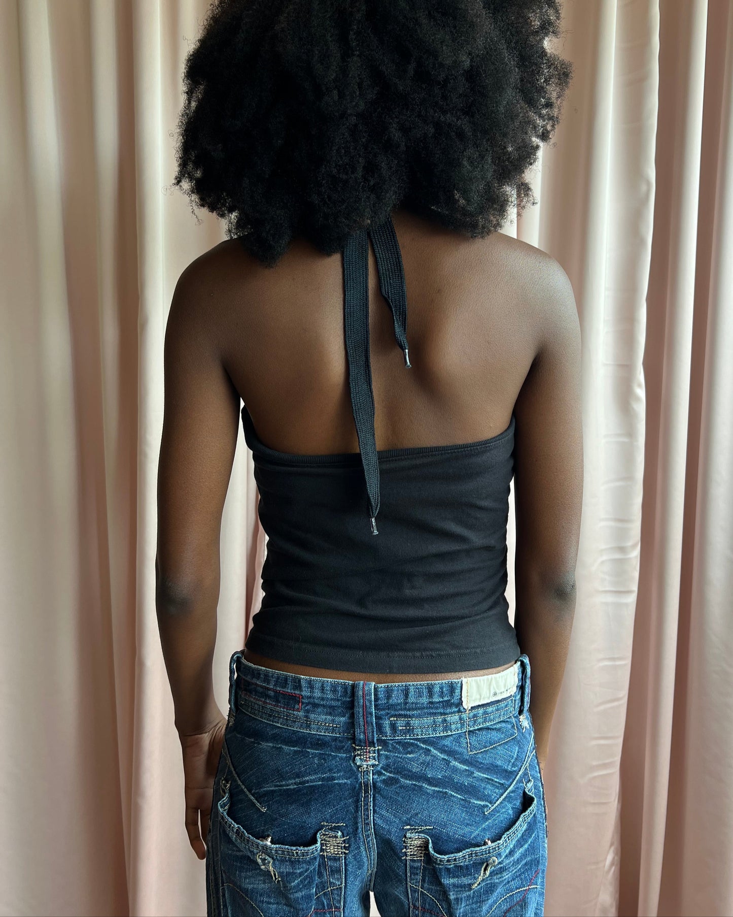 KÄRV Sporty "44" Black Halter Top