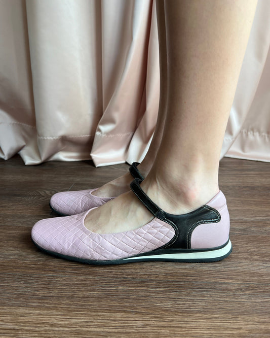 Prada Sport Baby Pink Mary Jane Flats