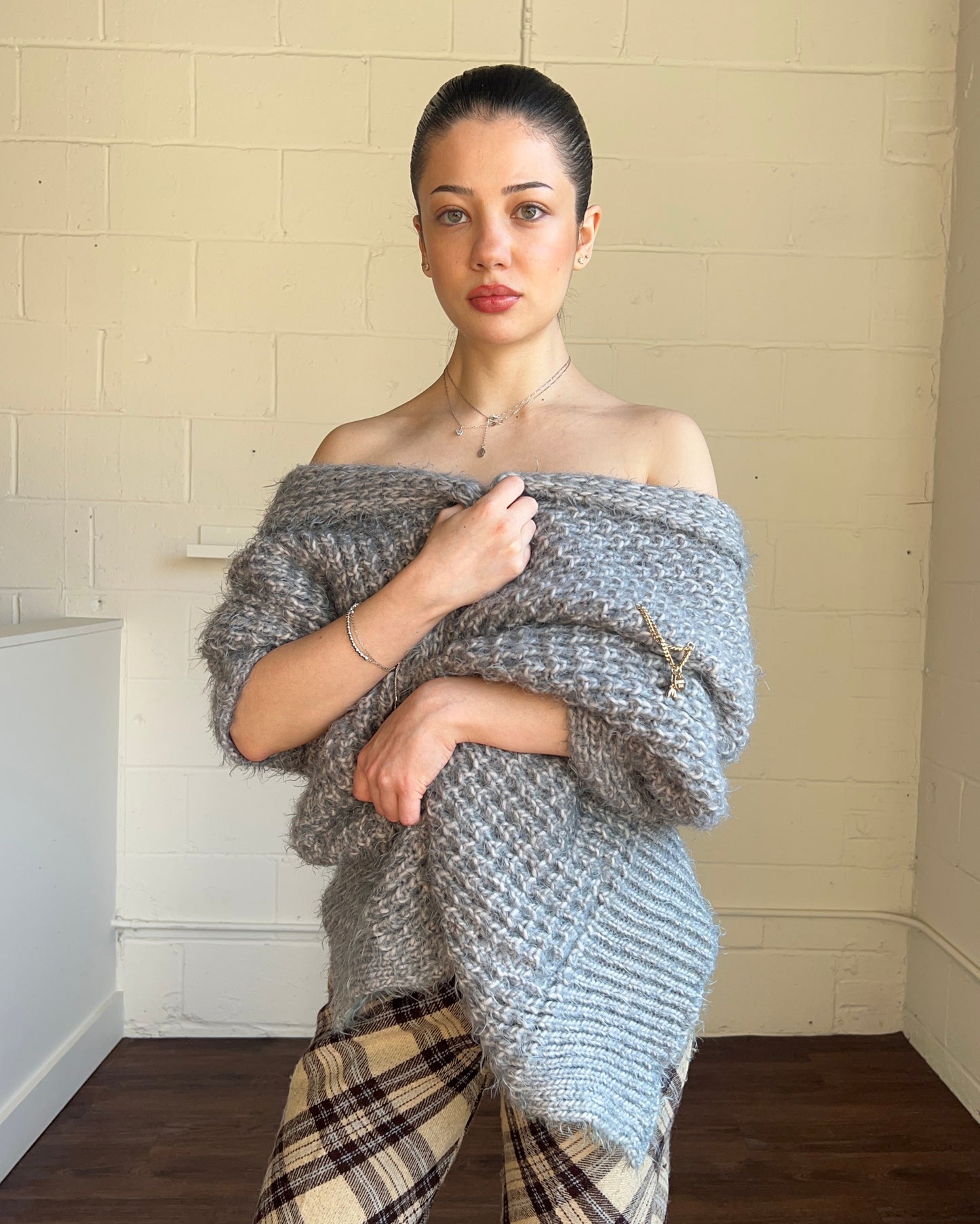 Italian Designer Knit Open Cardigan