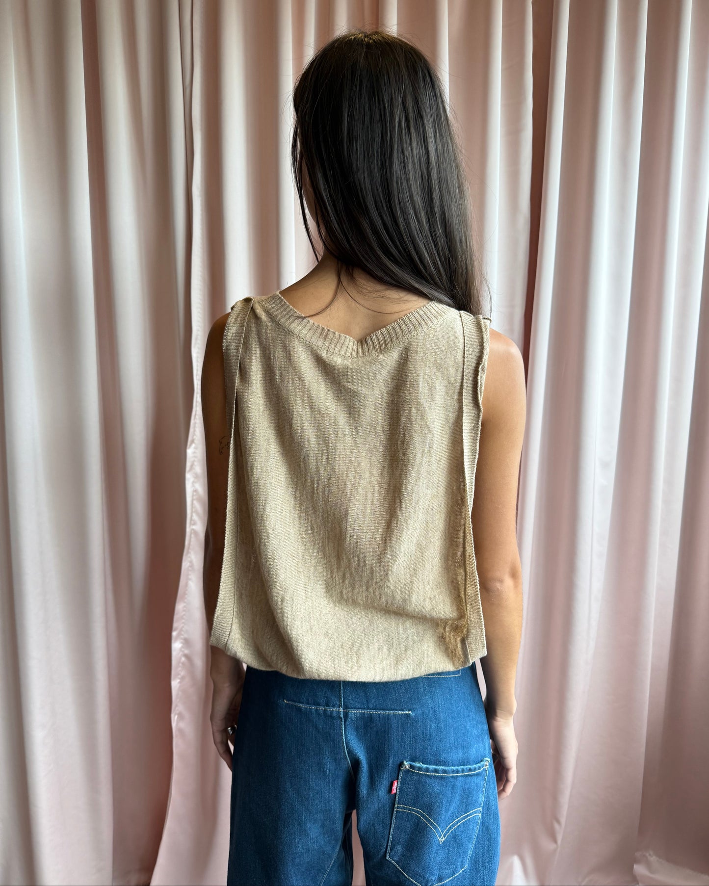 Japanese Brand Sleeveless Open Side Knit Top