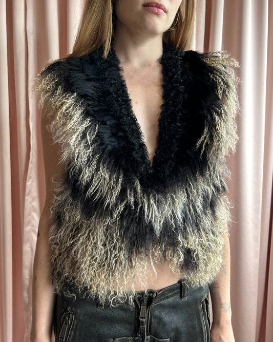 Mihara Yasuhiro Tibetan Lamb & Rabbit Fur Vest