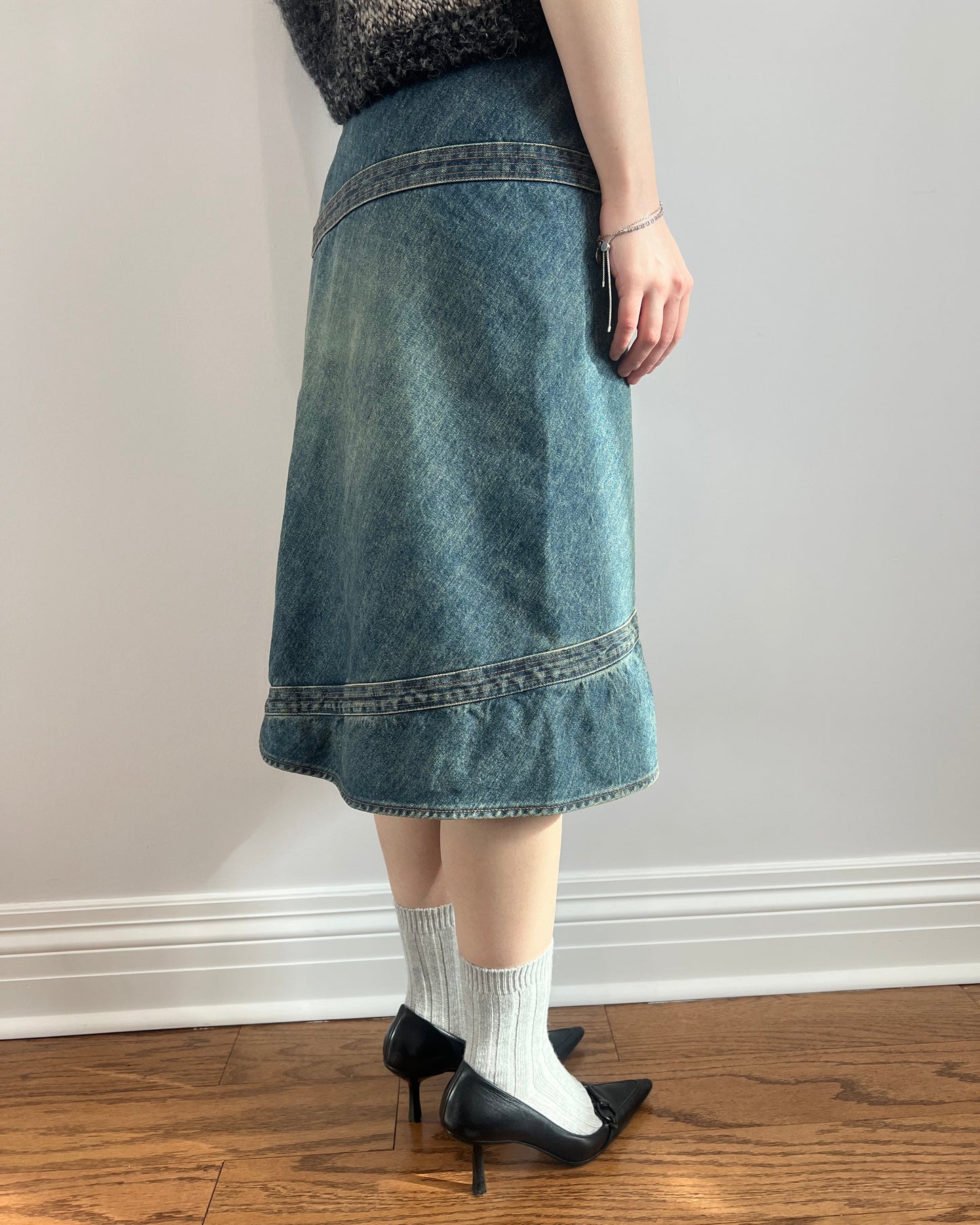 Tsumori Chisato Denim Midi Skirt