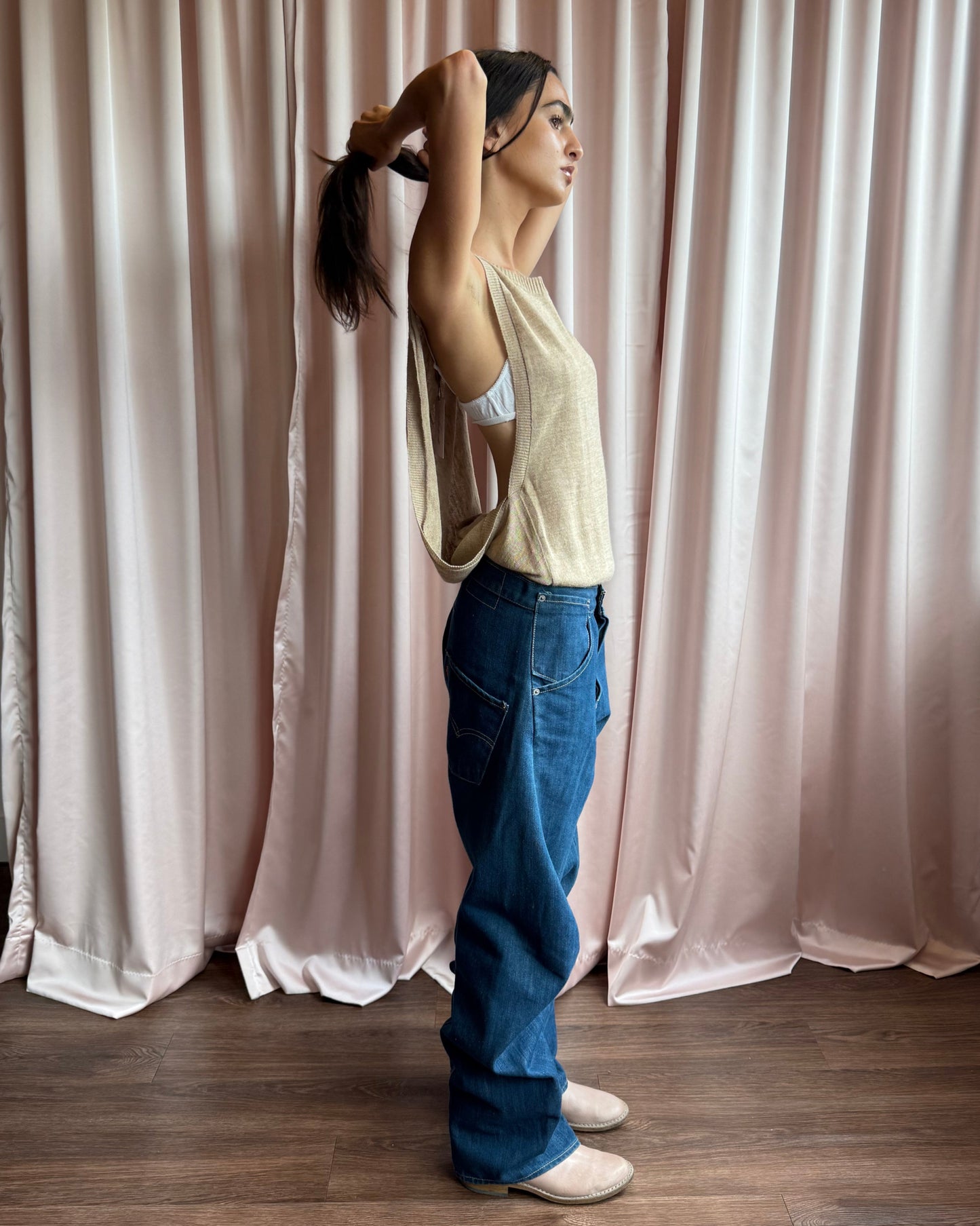 Japanese Brand Sleeveless Open Side Knit Top