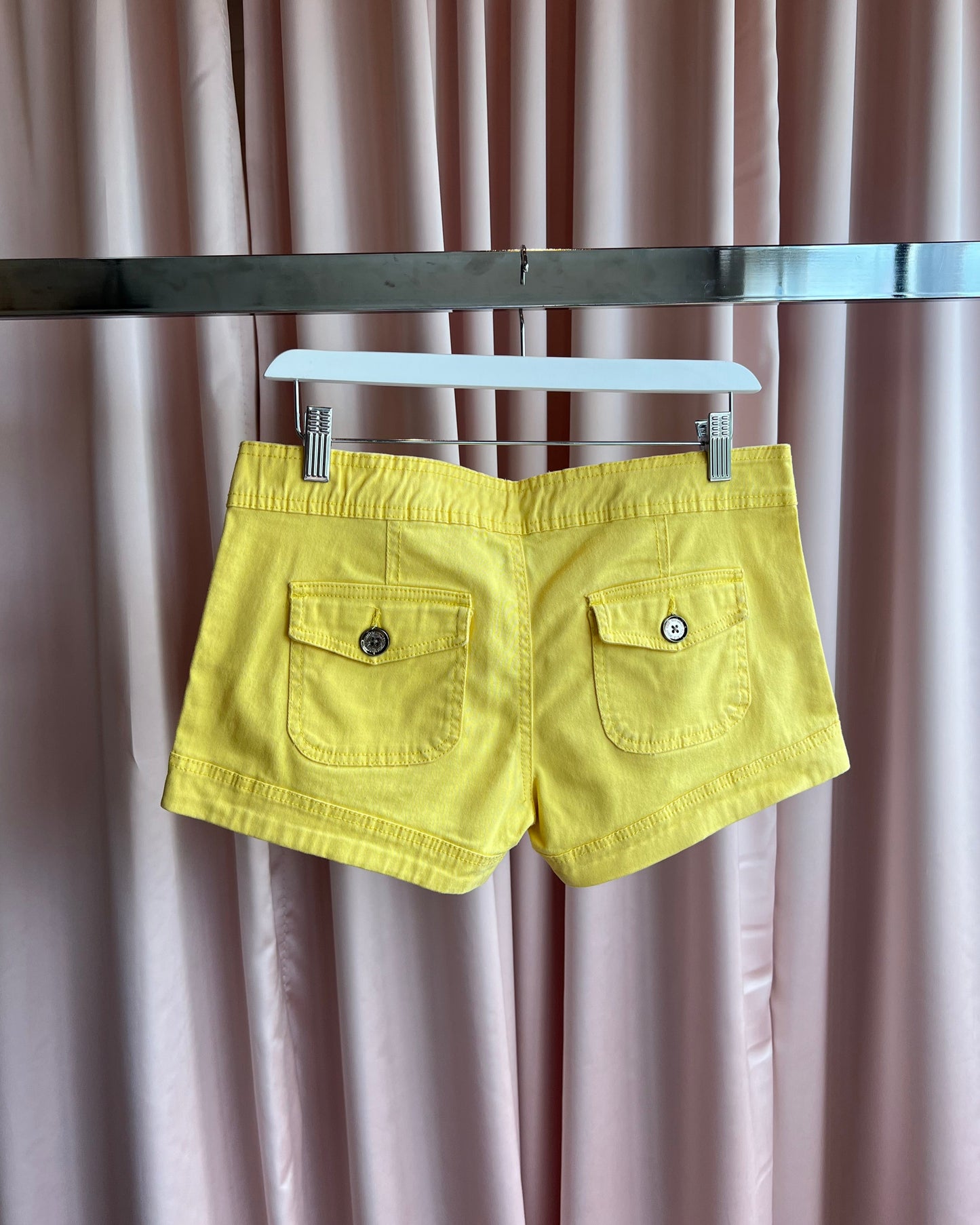 Yellow Low Rise Sailor Shorts