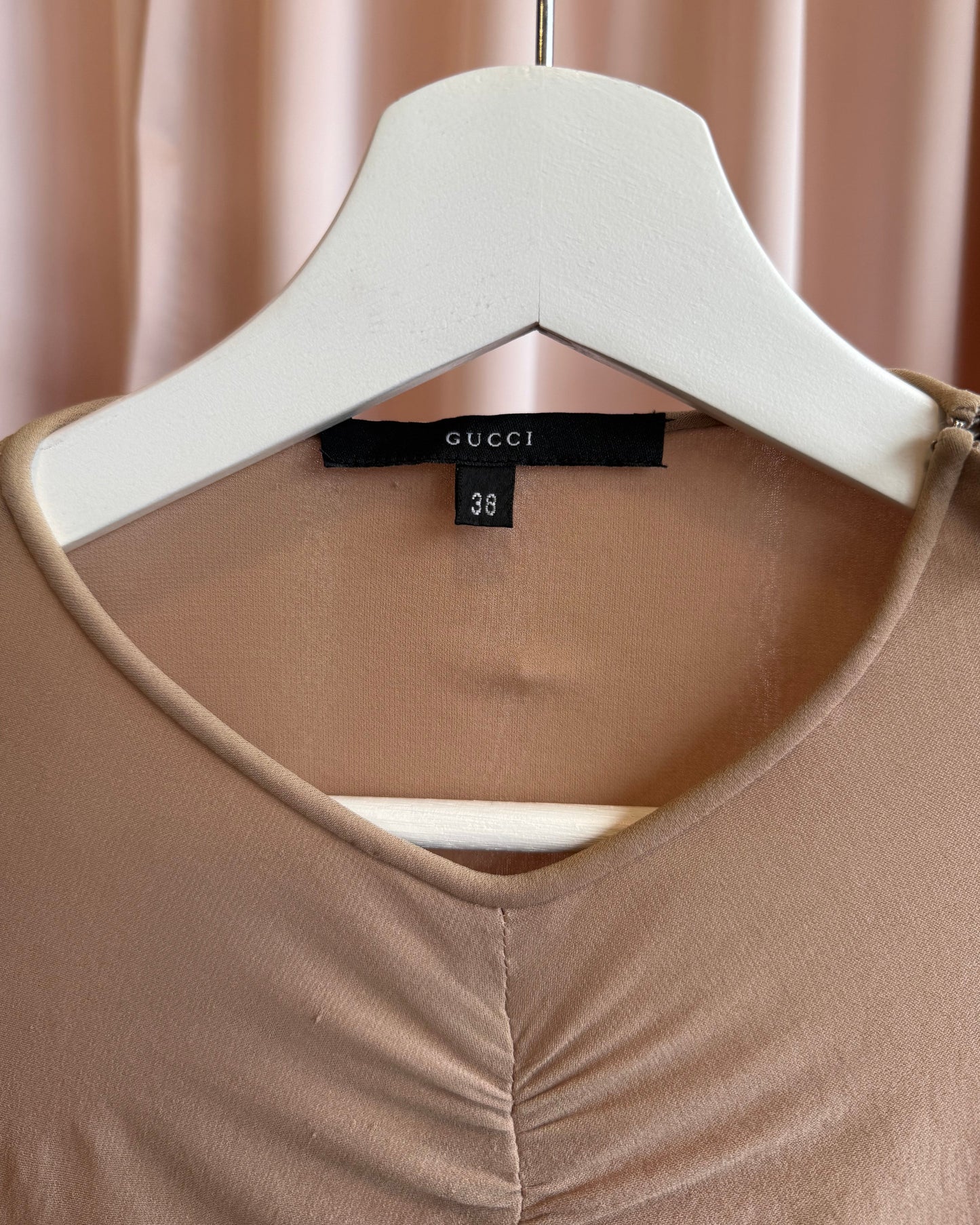 Gucci F/W 1999 by Tom Ford Runway Ruched Long Sleeve Blouse