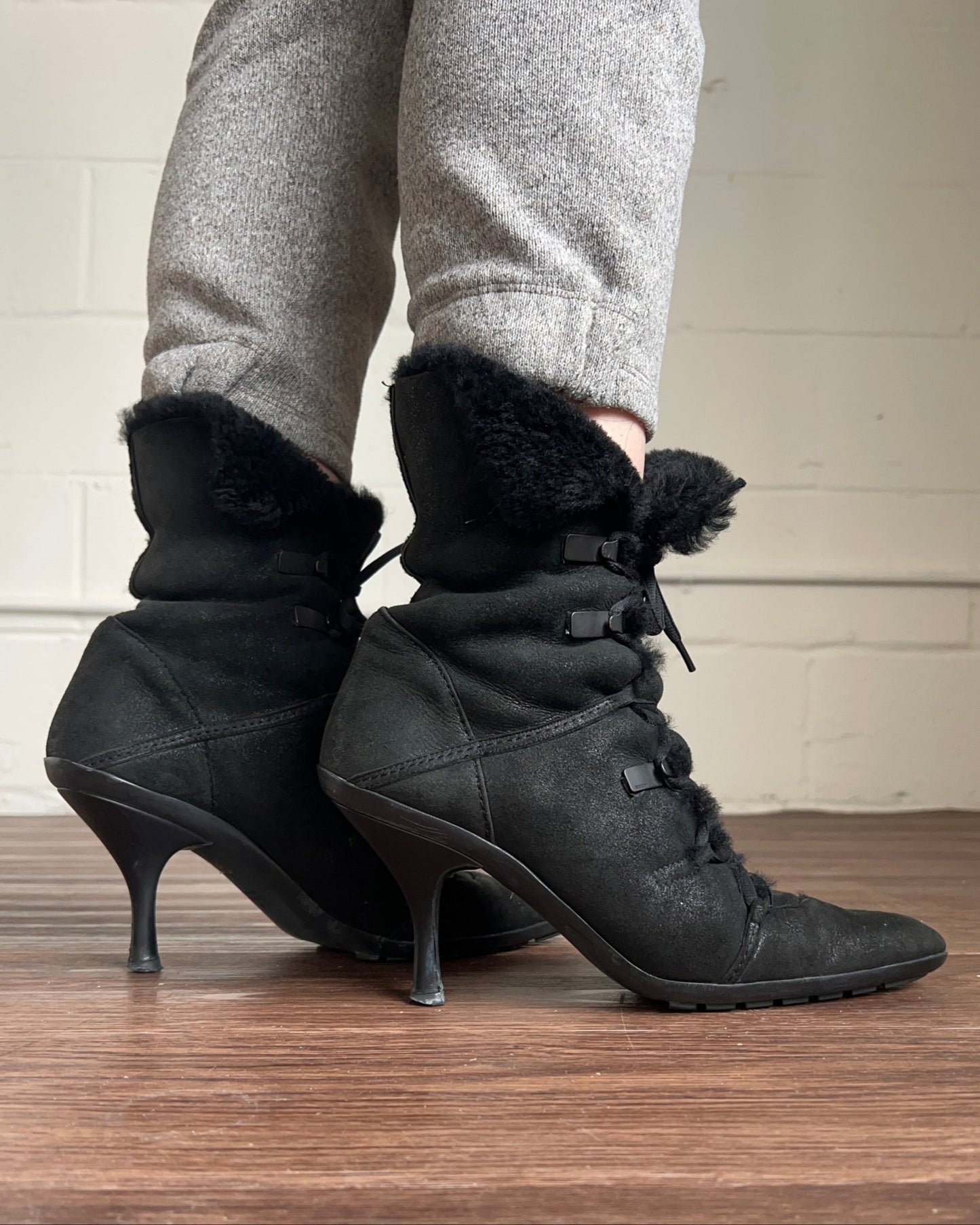 Gucci Shearling & Suede Boots