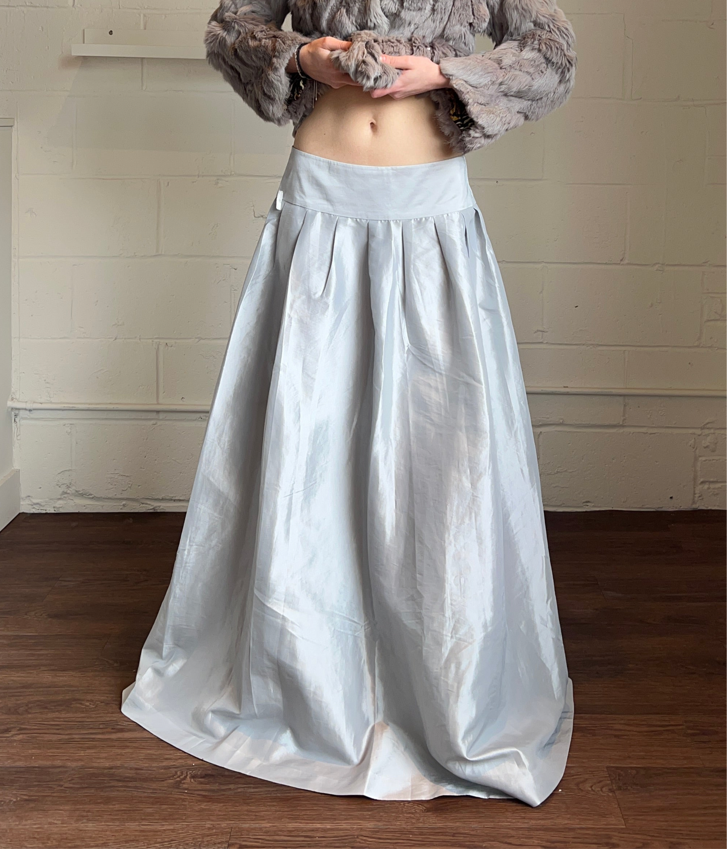 Silver Full Length Skirt