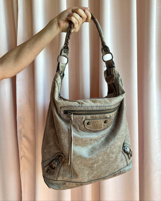 Balenciaga Brown Classic Day Hobo Handbag