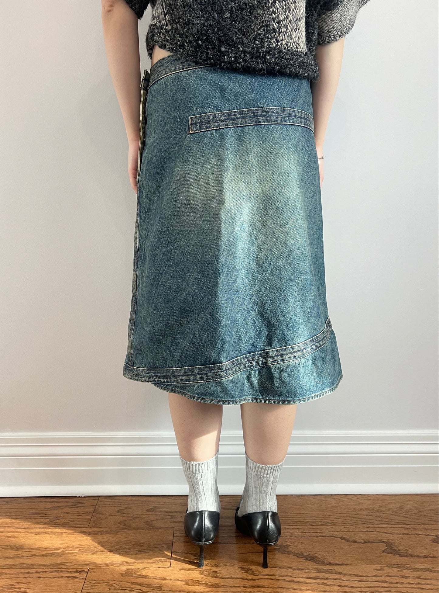 Tsumori Chisato Denim Midi Skirt