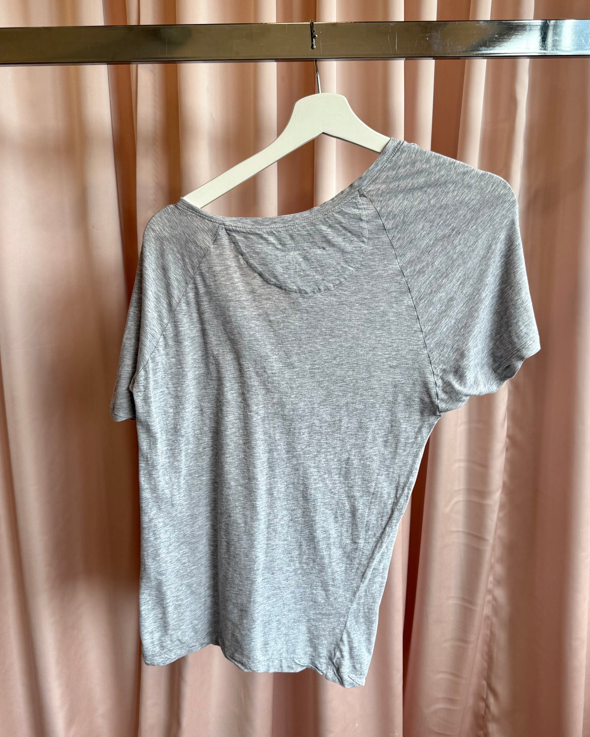 MM6 Margiela F/W 2011 Grey Asymmetrical V-Neck T-Shirt