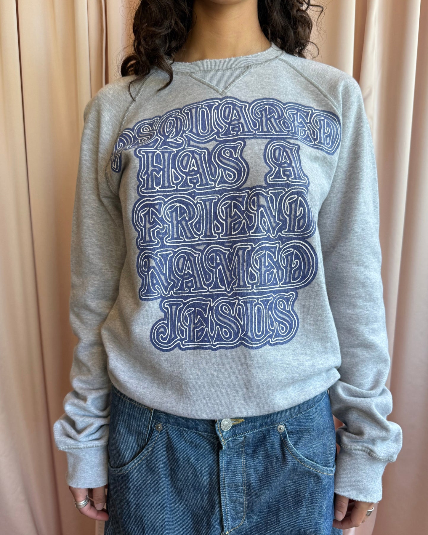 Dsquared² F/W 2005 "Dsquared Has A Friend Named Jesus" Graphic Sweatshirt