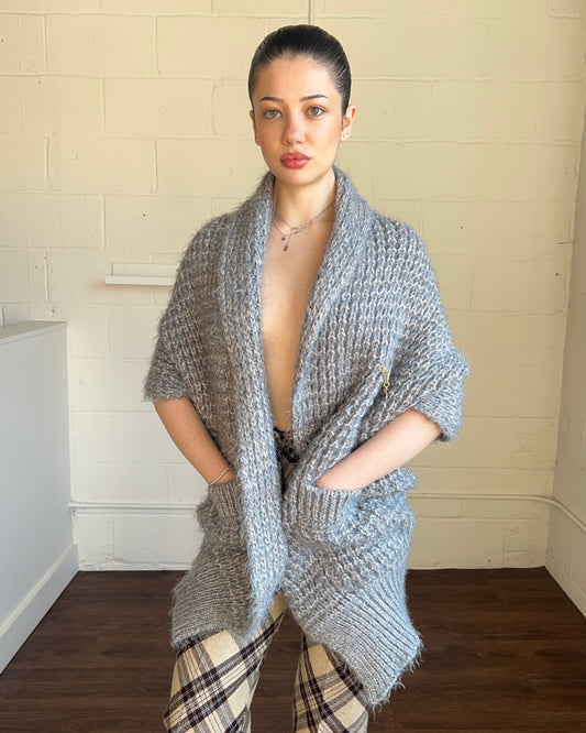 Italian Designer Knit Open Cardigan