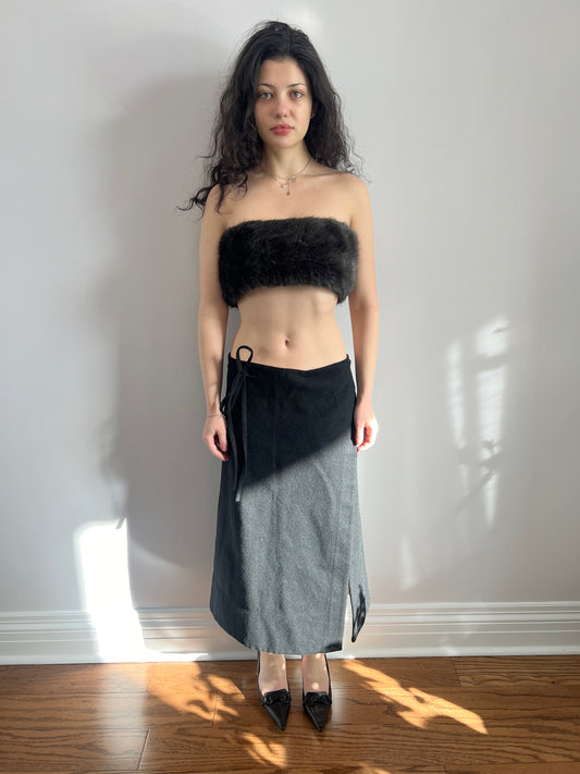 Faux Fur Headband/Bandeau Top