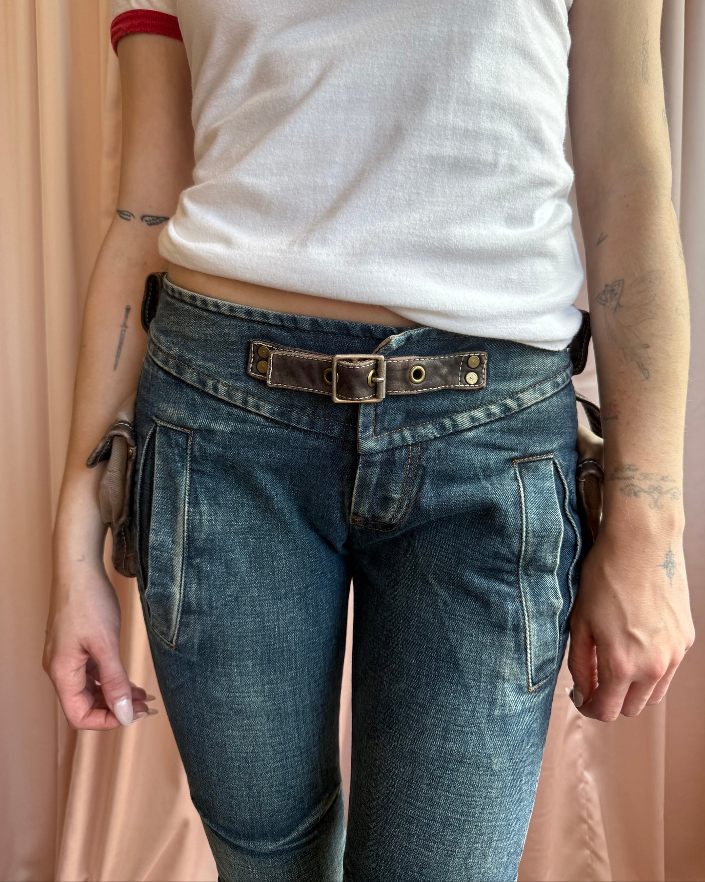 Dsquared² F/W 2004 Cropped Cargo Pocket Denim