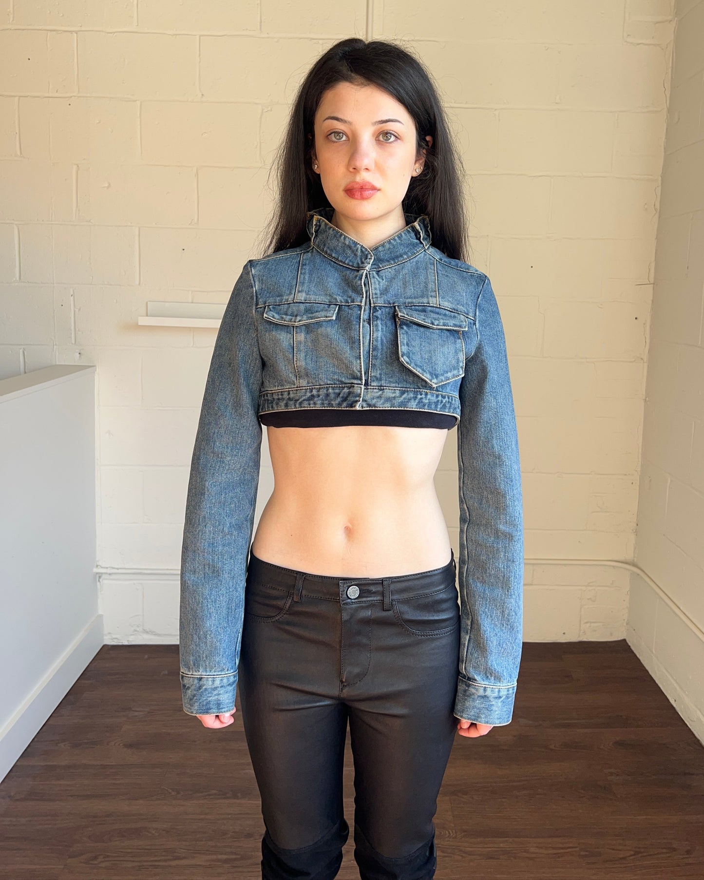 Anne Valerie Hash Cropped Denim Jacket