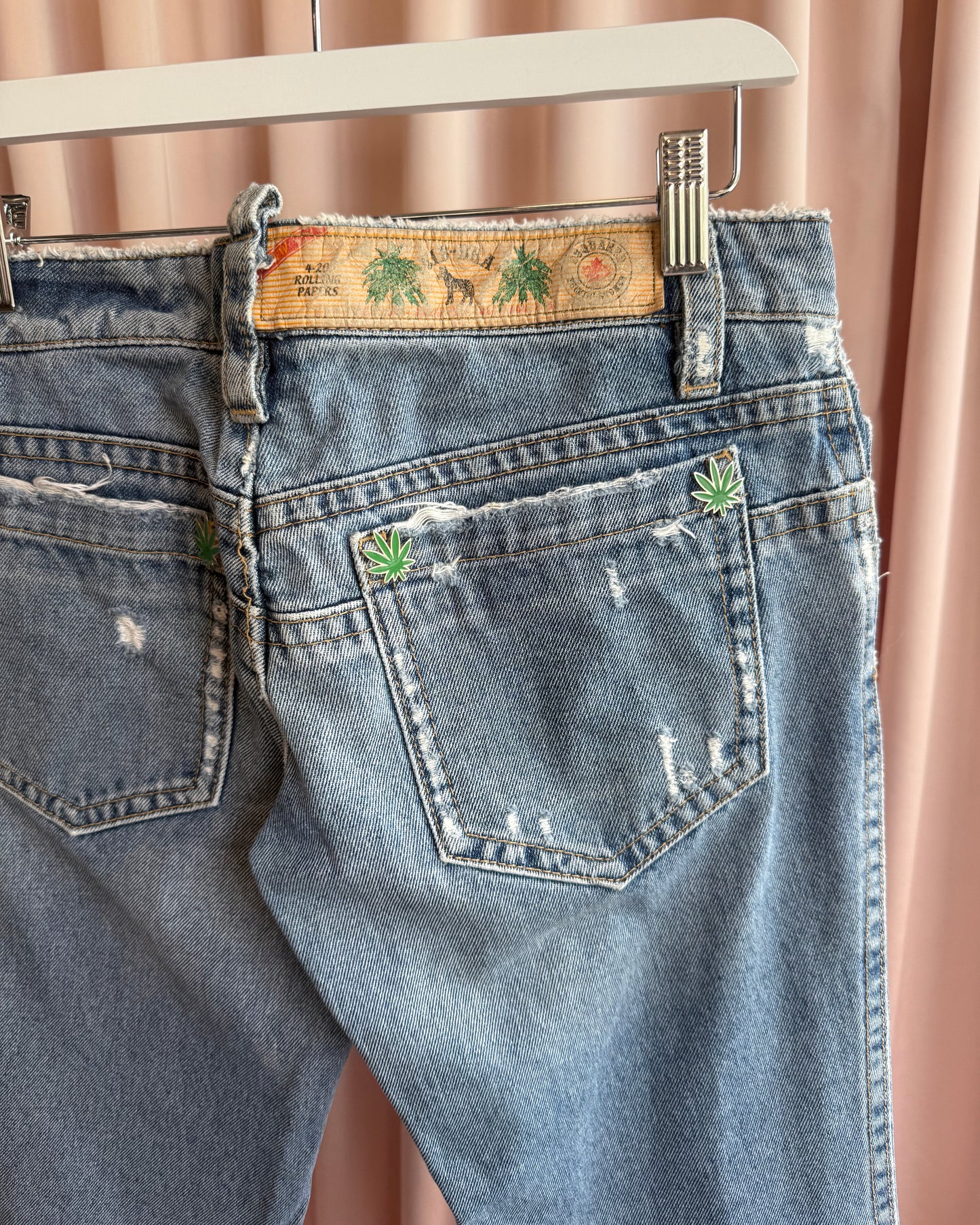 Dsquared² S/S 2005 Weed Leaf Distressed Low Rise Denim