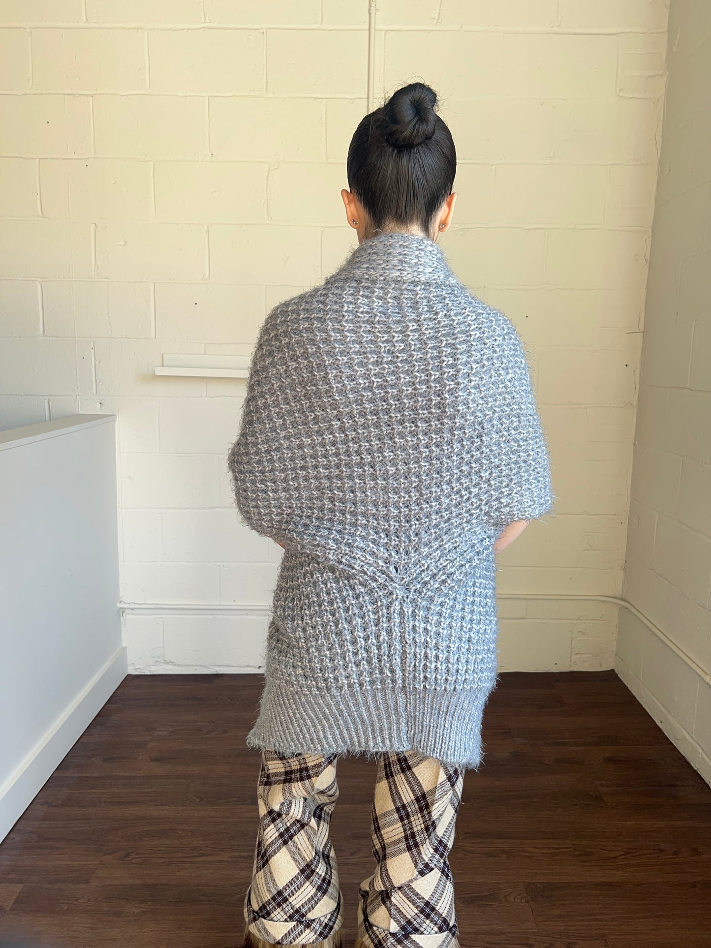 Italian Designer Knit Open Cardigan