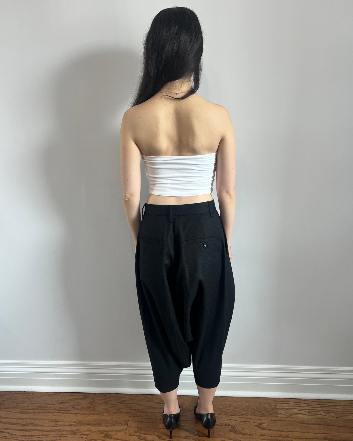 Junya Watanabe Black Wool Sarouel Trousers