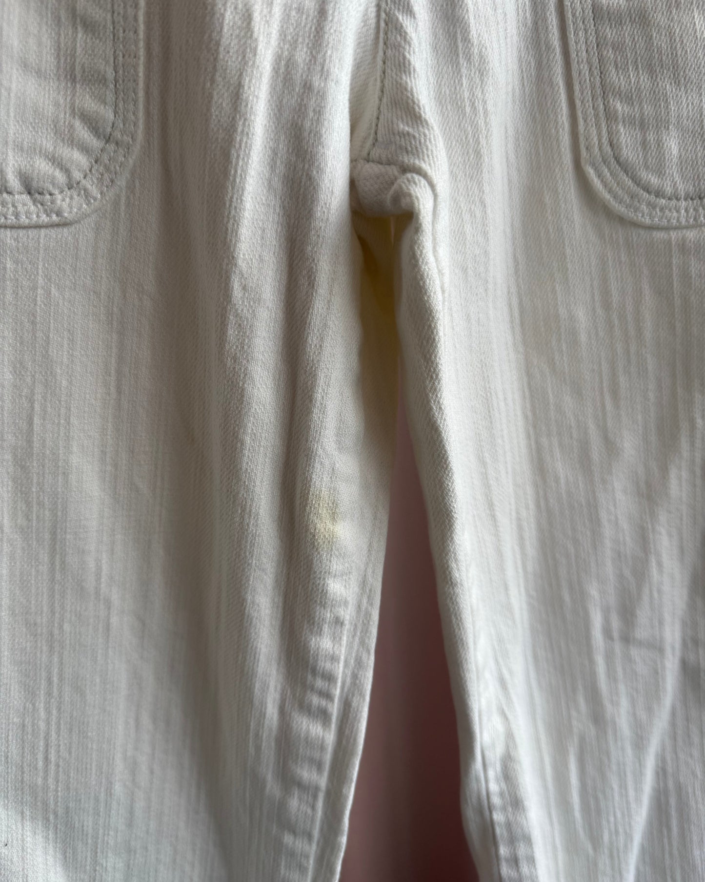 Diesel "Wiggy" Studded White Wide Leg Denim