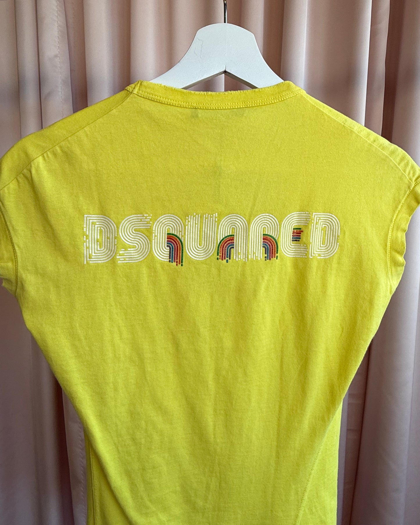 Dsquared² S/S 2008 Rainbow Logo Yellow Top